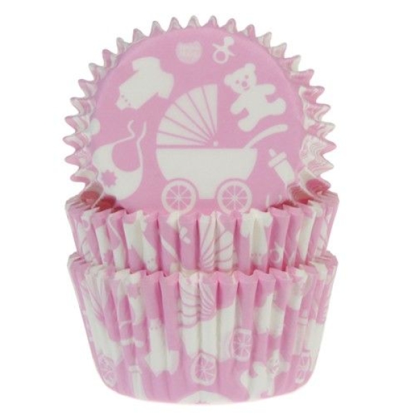 Cupcake Baking Cases - Baby Pink
